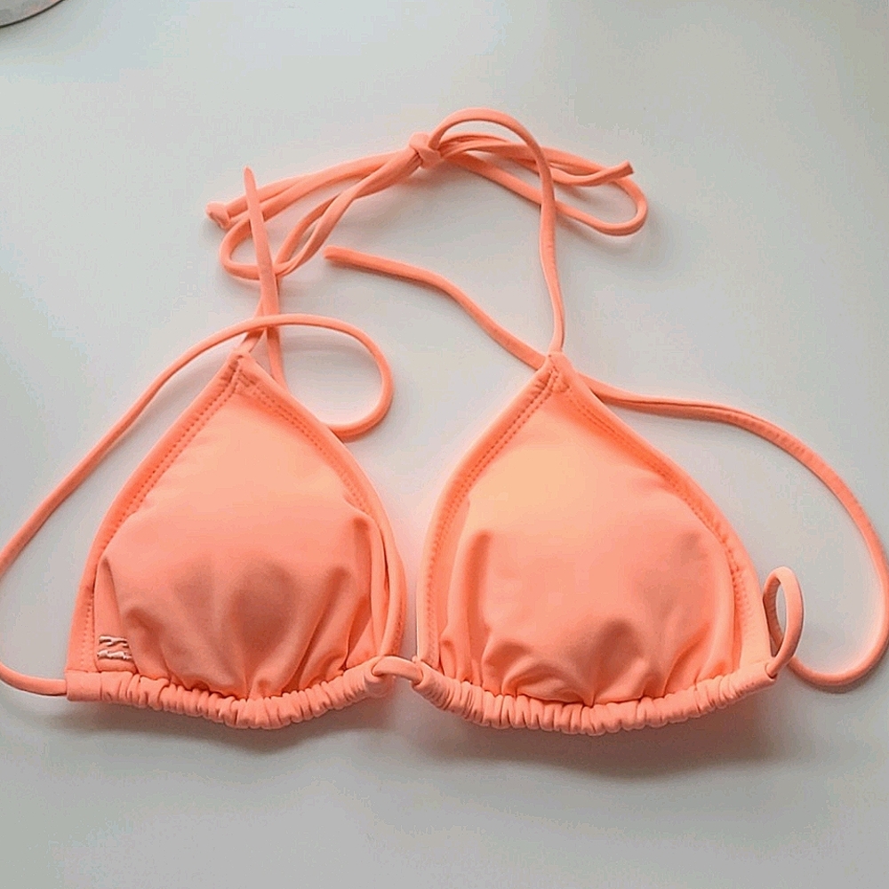 Peach Billabong triangle bikini top